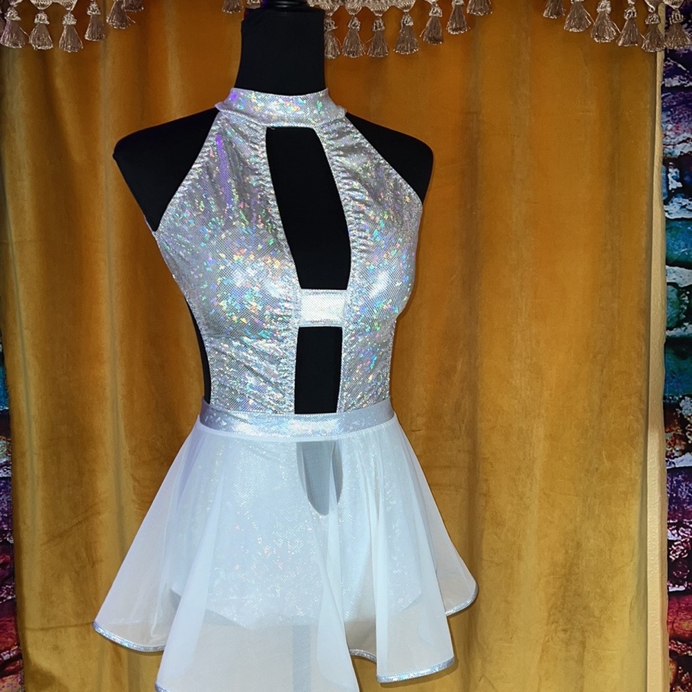 EUC White Rave Skirt